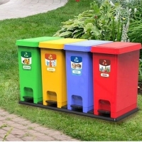 Thùng rác phân loại 4 ngăn