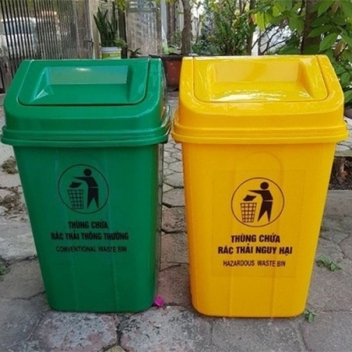 Thùng rác 60L nắp lật