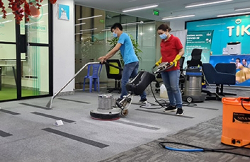 Giặt khô thảm văn phòng có những ưu điểm nổi bật gì so với giặt ướt tại Ninh Bình